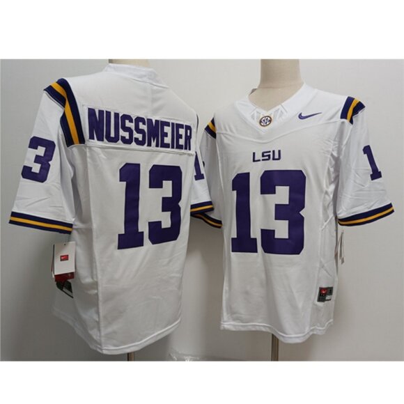 Mens Youths Kids Womens 13 Garrett Nussmeier White Stitched Jersey